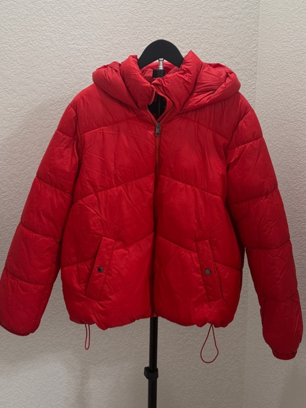 Vero Moda Red Hooded Puffer Jacket